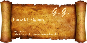 Gosztl Gyoma névjegykártya